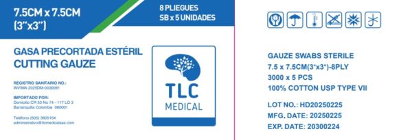 Cutting Gauze – Gasa Precortada Estéril X30